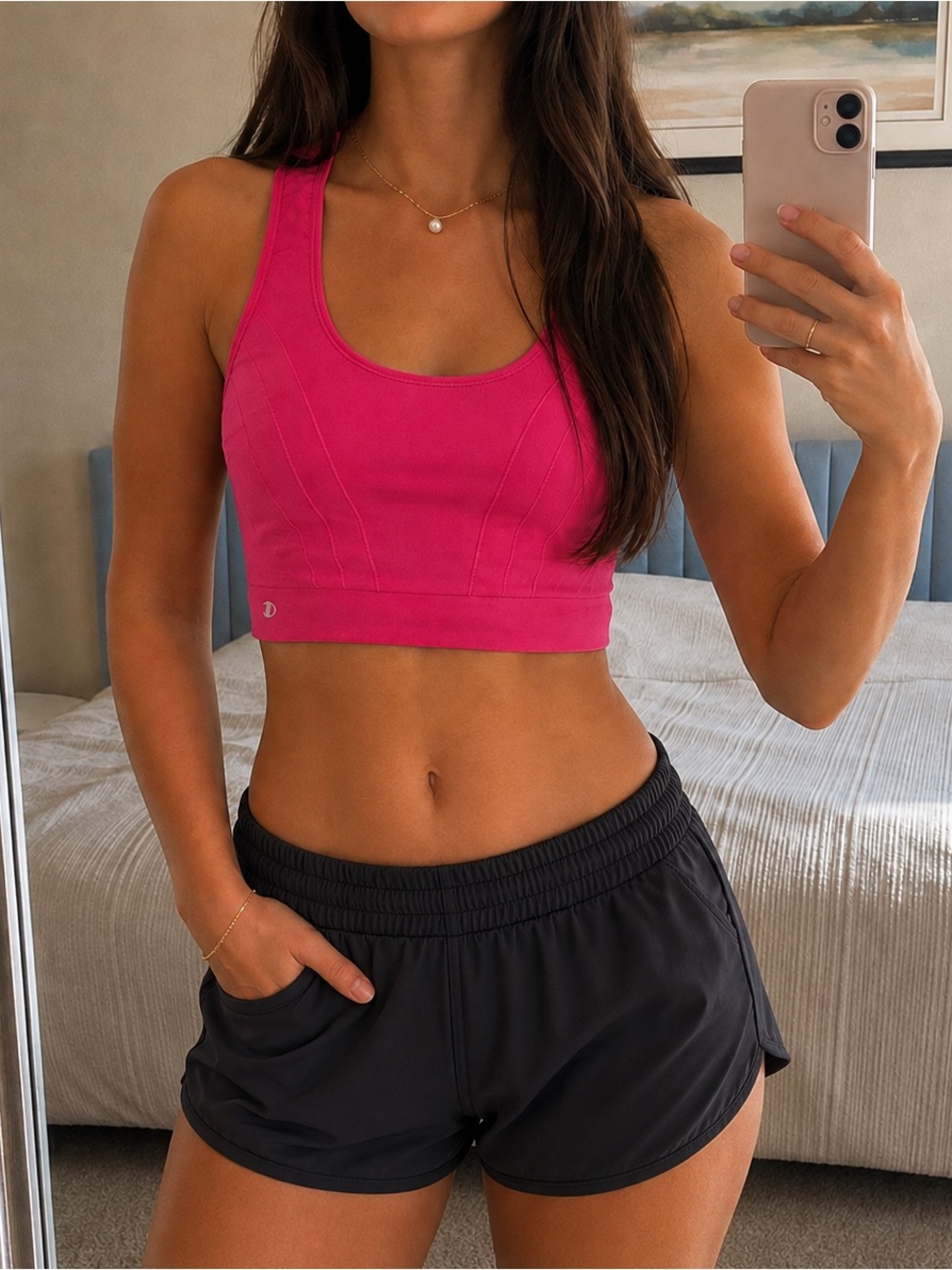 Champion Hot Pink Racerback Sports Bra